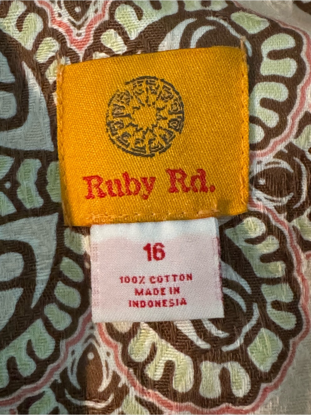 Ruby Rd. Paisley Print Cotton Button Front Jacket Size 16 - Picture 2 of 7
